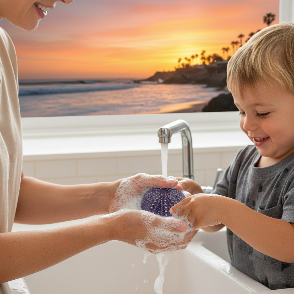 [Local Souvenir] 8-Piece Complex Sea Life Soap Set | Laguna Beach Tidal Pool Discovery | Unique Coastal Tones | Moisturizing Essential Oil Formula