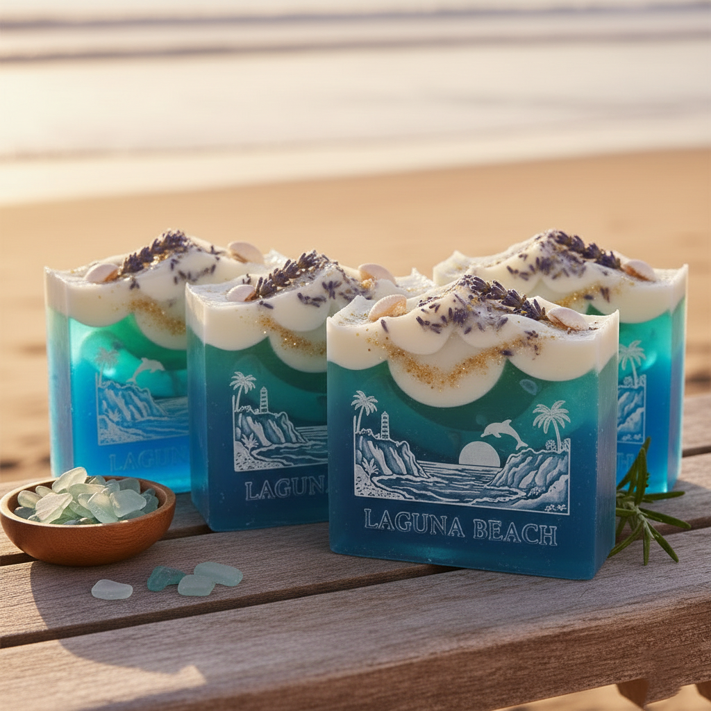 【Laguna Dream】Artisan Cold Process Soap | California Wave Bar | Sea Salt Mineral Essential Oil Gift