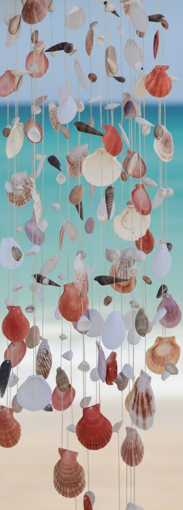 Handcrafted Coastal Harmony Shell Wind Chime | Natural Seashell Decor