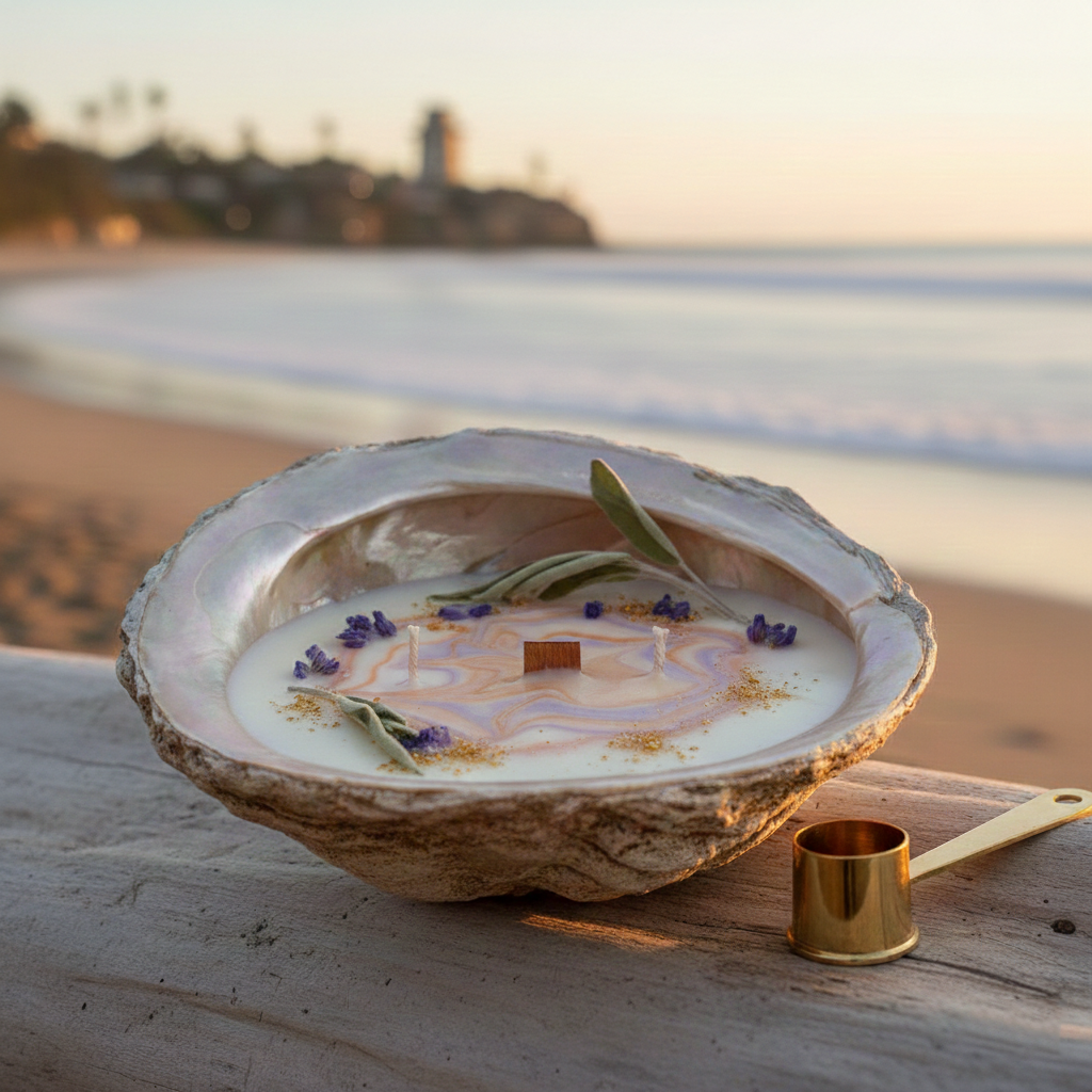 Pacific Afterglow | Hand-Poured Artisanal Shell Candle