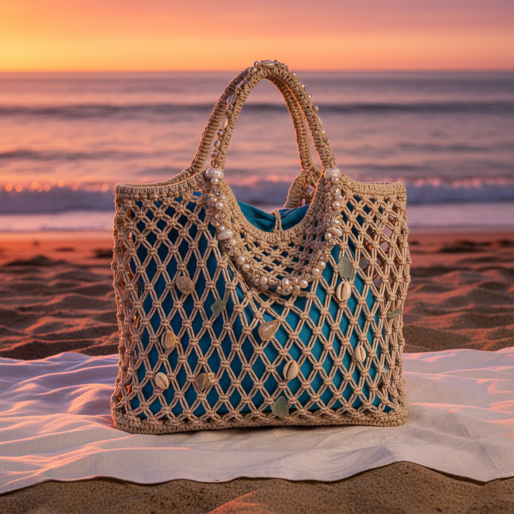 【Laguna Series】Handcrafted Woven Shell Bag - Dreamcatcher Wave Limited Edition