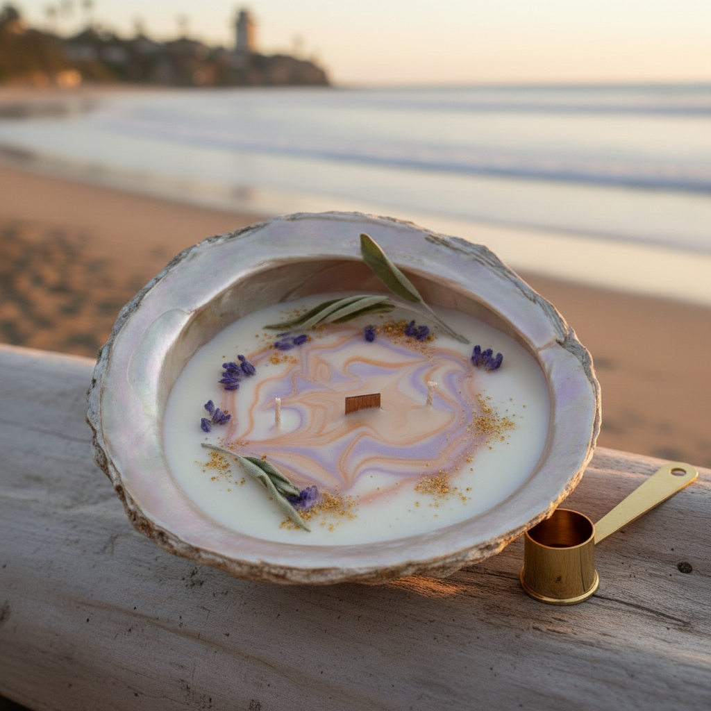 Pacific Afterglow | Hand-Poured Artisanal Shell Candle