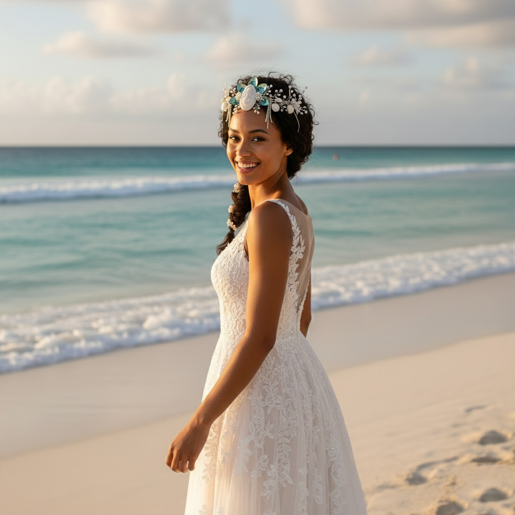 【Mermaid's Secret】Handcrafted Shell Petal & Pearl Headpiece