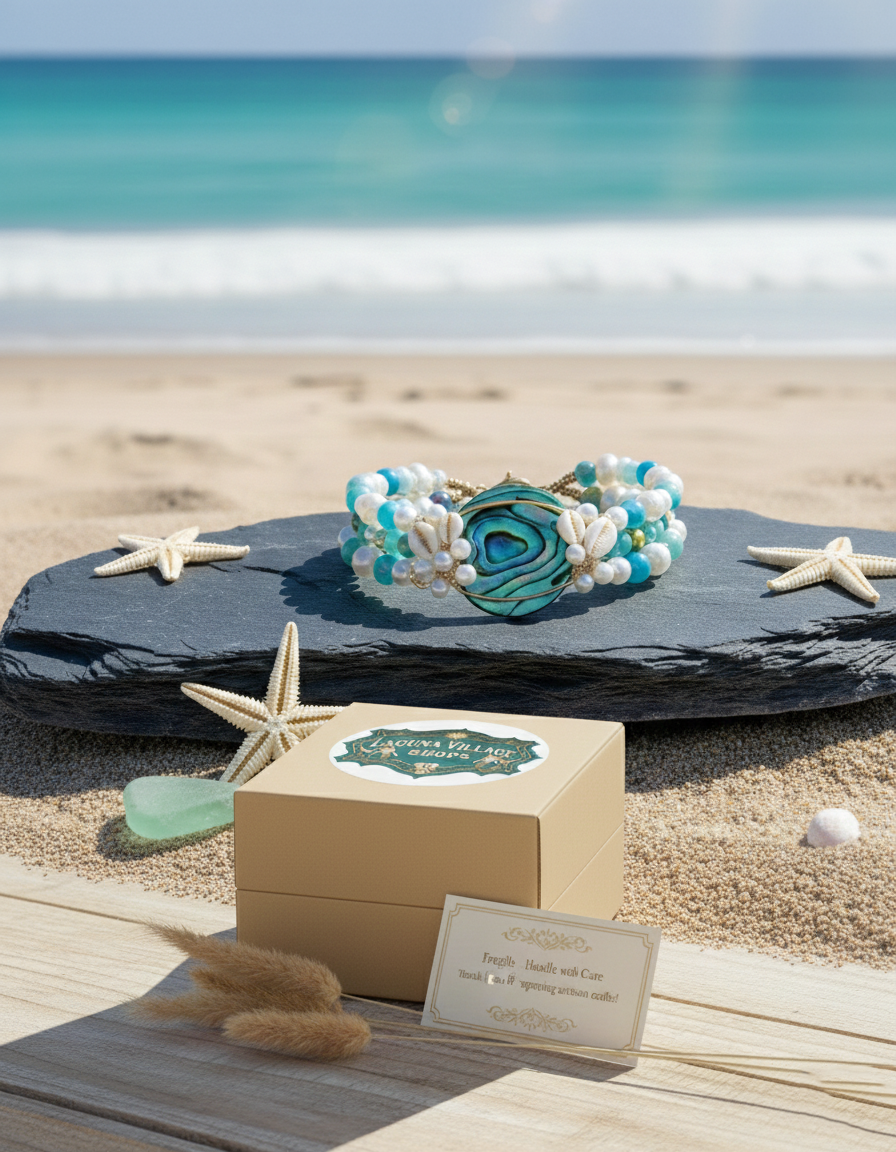 【Ocean Iridescence】Handcrafted Abalone & Natural Pearl Bracelet