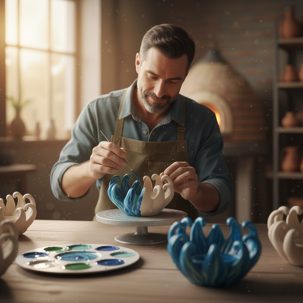 The Tidal Bloom Incense Holder | Handcrafted Ceramic Sea Anemone Candle/Incense Base